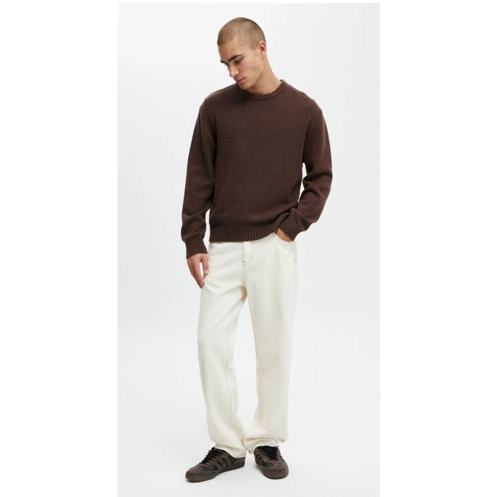 Men’s Cotton On Jeans – Size 32, Loose Fit Tapered Leg, Off-White / Cream Denim